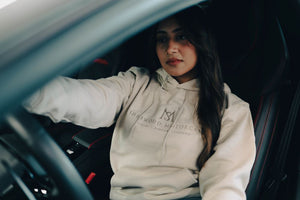 Sherwood Motorcars Sand Embroidered Thread Match Hoodie