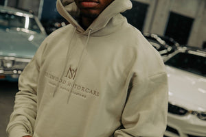 Sherwood Motorcars Sand Embroidered Thread Match Hoodie