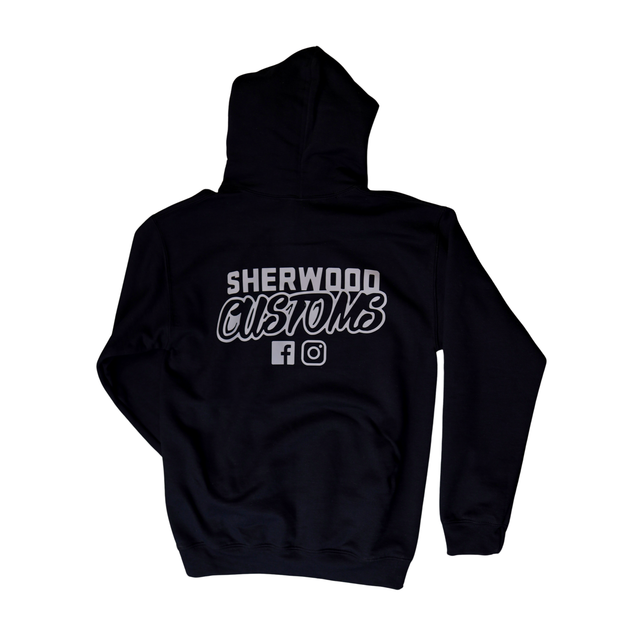 Sherwood Customs Black with Grey Logo Zip Hoodie