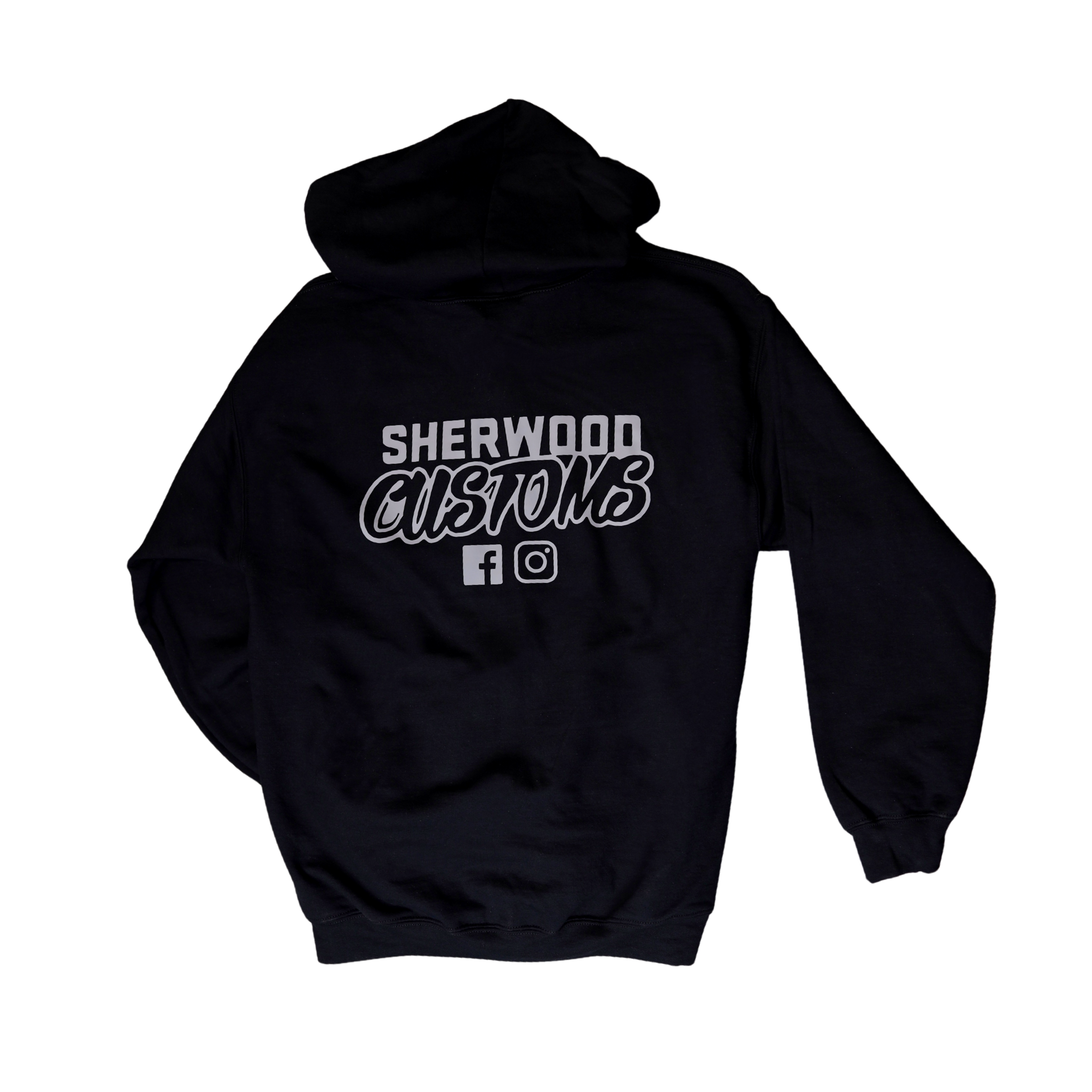 Sherwood Customs Black with Grey Logo Pullover Hoodie