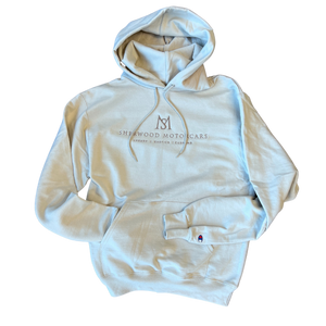 Open image in slideshow, Sherwood Motorcars Sand Embroidered Thread Match Hoodie
